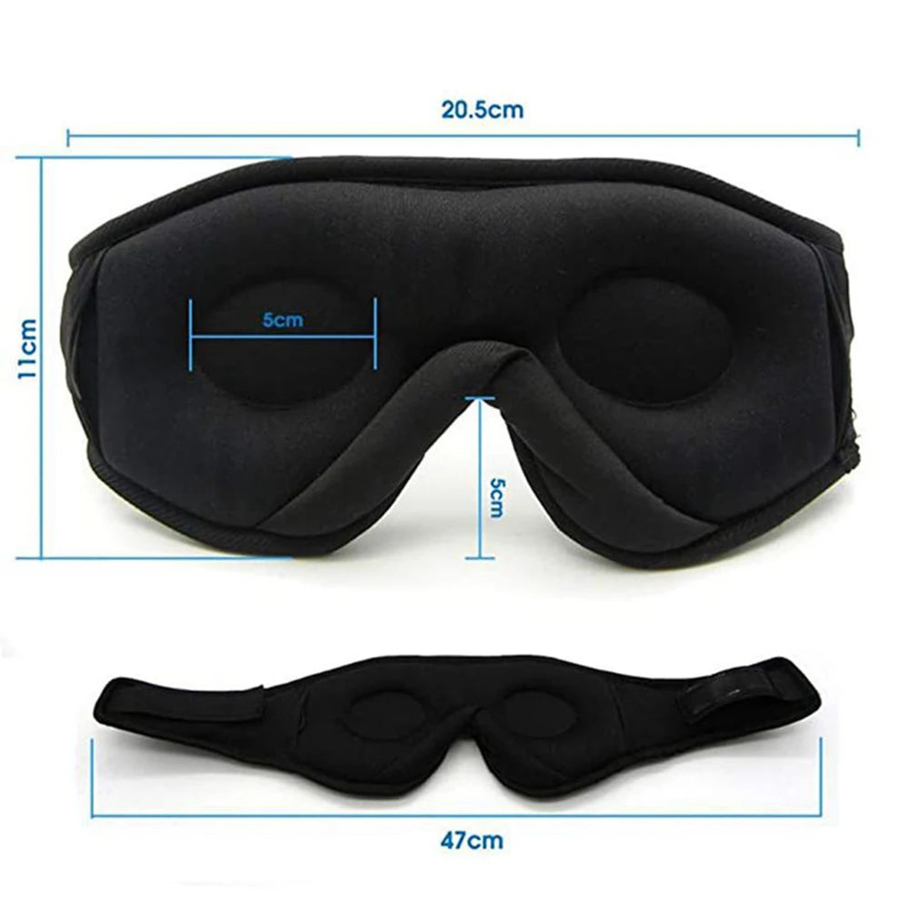 Bluetooth 3D Eye Mask with Built-In HD Speakers for Sleep and Music Playback