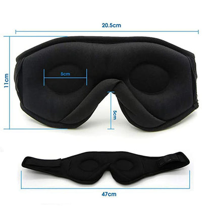 Bluetooth 3D Eye Mask with Built-In HD Speakers for Sleep and Music Playback